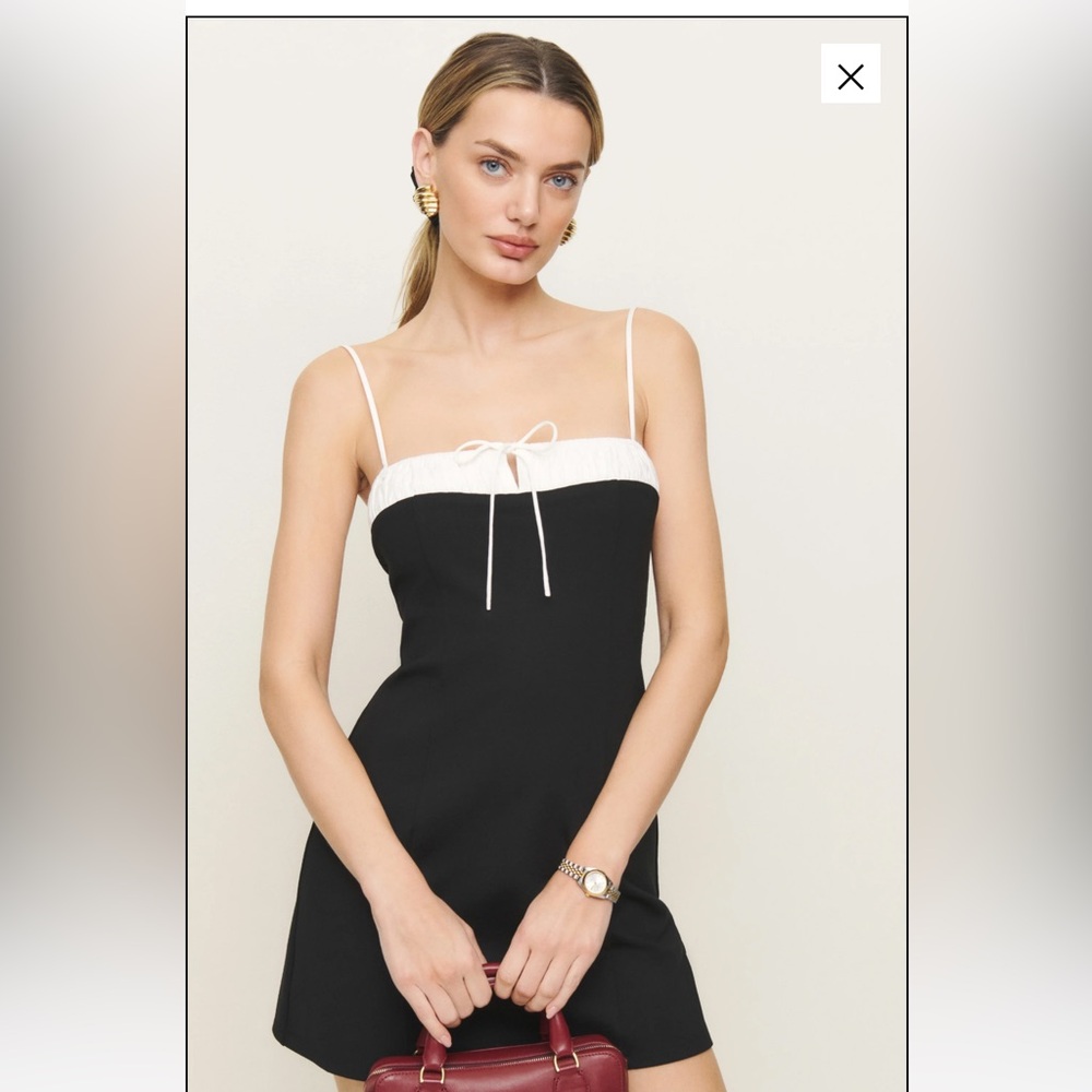 Elegant Black and White Women's Dress